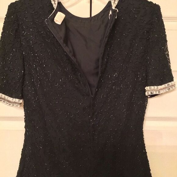 Patra Stenay VTG Black Beaded 100% Silk Blouse Top - Picture 5 of 8